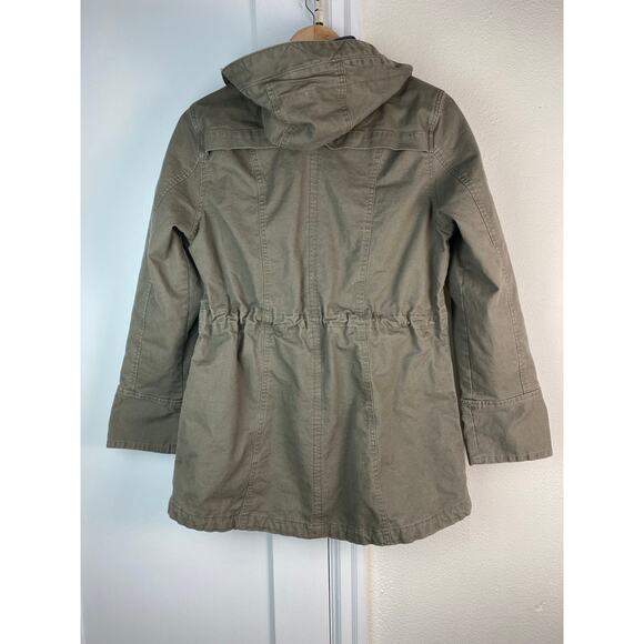 prAna Women's Size S Olive Green Organic Cotton Bomber Jacket - Picture 4 of 9